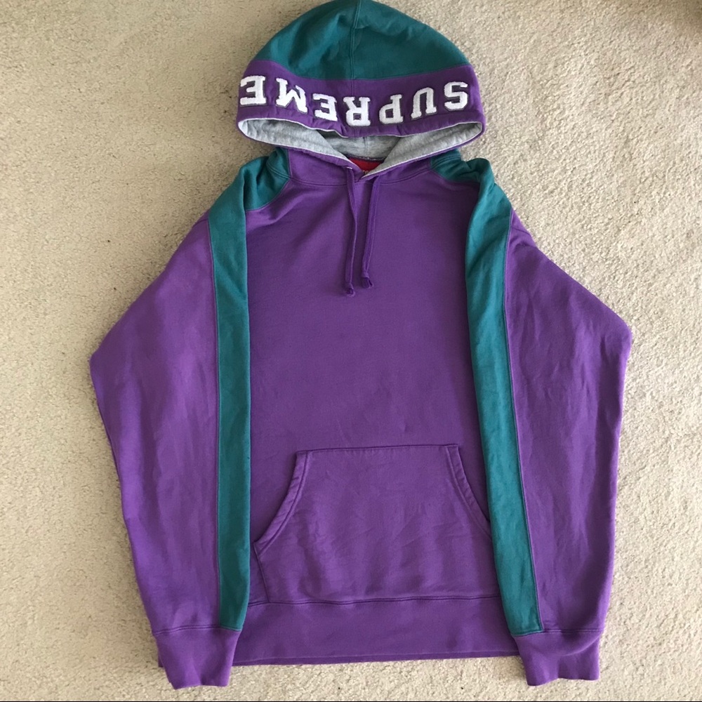 Supreme Paneled Hooded Sweatshirt Violet
